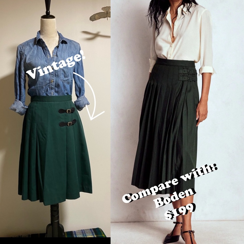 Vintage Kilt Style Skirt